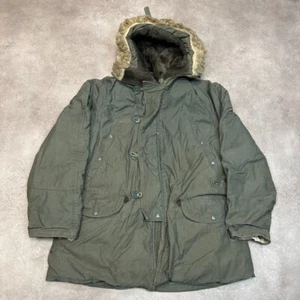 US Air Force N-3B Flight Jacket Mens Large Snorkel Extreme Weather Parka, Green - Picture 1 of 11