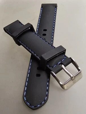 Iberica Correas 20 mm Silicona black 500015 correa band strap cinturino - Imagen 1 de 4