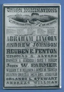 ABRAHAM LINLINCOLN *IMÁN NEVERA 2X3* PRESIDENTE GUERRA CIVIL ASESINADO ESCLAVITUD ANTIGUA - Imagen 1 de 2