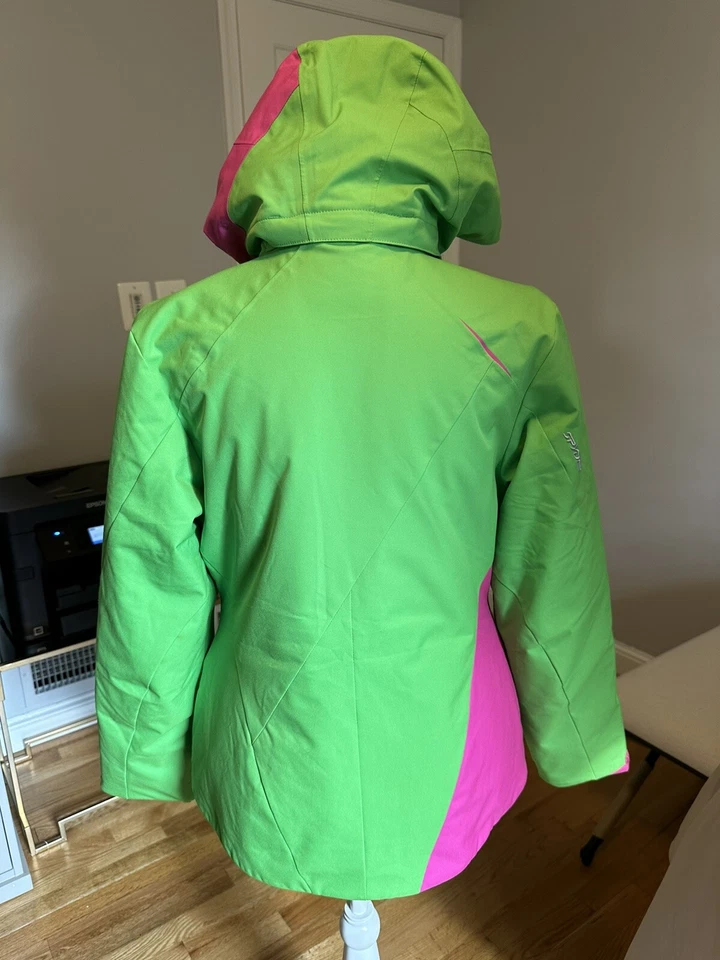 Spyder Mujer Esquí Snowboard Chaqueta 8 Verde y Rosa Foto 1 de 4