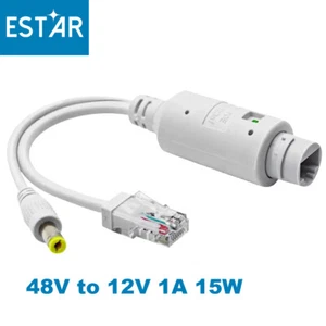 Wholesale CCTV 10/100Mbps IEEE802.3af/at 48V to 12V 1A Waterproof PoE Splitter - Afbeelding 1 van 16