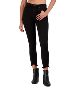 Just Black Hem Destruction Skinny Jeans schwarz Gr. 24 NEU Designer Denim - Bild 1 von 12
