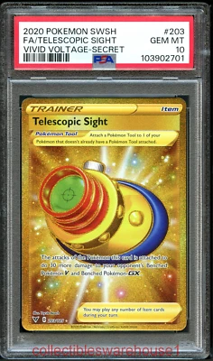 Pokemon Vivid Voltage Telescopic Sight 203 PSA 10 - Image 1 of 2