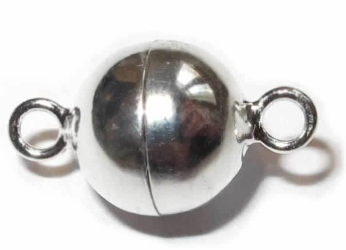 MARKENLOS Argento sterling 925. 6mm - Chiusura catena. Chiusura magnetica. Fibbia magnetica.