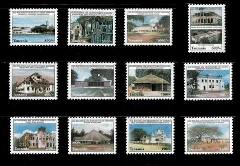 Tanzania 2001 - Old Buildings & Architecture - Set of 12v - Scott 2165-71 - MNH Cover