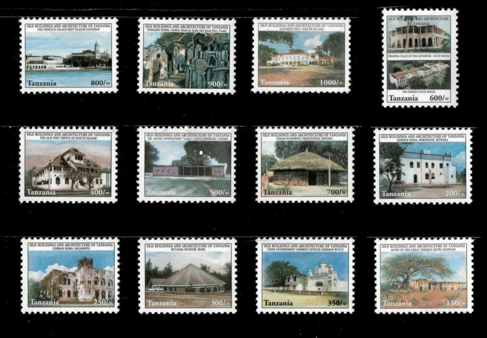 Tanzania 2001 - Old Buildings & Architecture - Set of 12v - Scott 2165-71 - MNH - Image 1 of 1