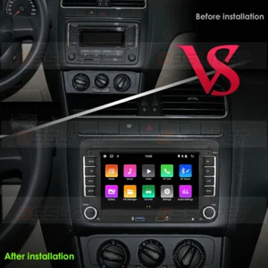 Android Carplay Stereo RDS GPS Radio 7" fit VW PASSAT GOLF JETTA Polo Tiguan 16G - Picture 1 of 15