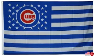 Chicago Cubs Baseball Flag 3x5 Banner New USA 3 x 5 Man Cave Flags Stripes - Picture 1 of 8