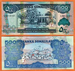 Billete de 500 chelines SOMALILAND 2011 UNC P-6h prefijo LG - Imagen 1 de 1