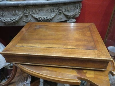 ancienne grand ecritoire pupitre en noyer epoque fin XIXe de bureau lutrin - Photo 1/4