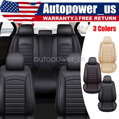 For Toyota Camry Car Seat Covers 5-Seats Front & Rear Protector Leather Full Set Foto 1 de 4