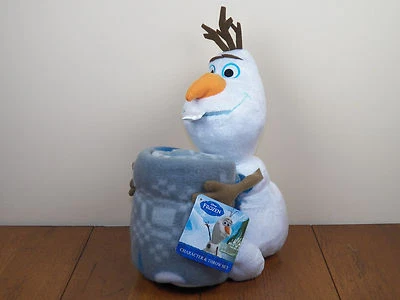 Frozen Olaf 40"x50" Manta de Vellón Y 13" Peluche Muñeca Abrazador Almohada *NUEVO* Foto 1 de 4
