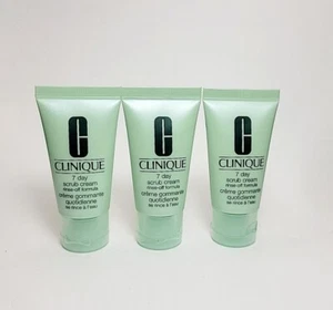 3x Clinique 7 Day Scrub Cream Rinse-Off Formula 1 fl. oz each  Travel Size - Picture 1 of 2