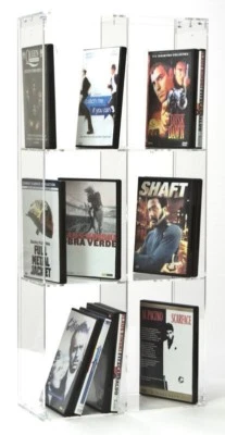 SORA Scaffale Modulare DVD con Pannello Posteriore Trasparente per Fino a 64 Case DVD - Immagine 1 di 4