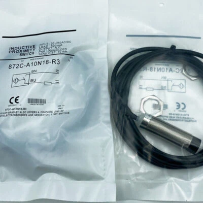 For A/B 872C-A10N18-R3 Proximity Switch Sensor 20-250V AC/DC - Image 1 of 4