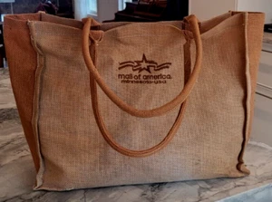 Bolso de Mano/Playa Mall of America/Minnesota 100% JUTE Arpillera; Beige; 16x12x6"; India - Imagen 1 de 24