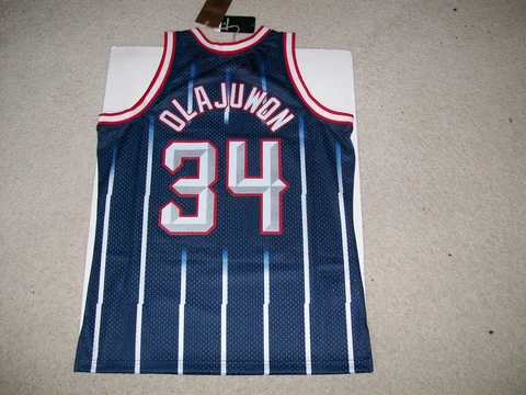 NEW SZ 2XL Mitchell & Ness Authentic Swingman 90s Rockets Hakeem Olajuwon Jersey Cover