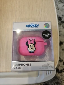 DISNEY Mickey And Friends Minnie Mouse Pink Airpods Pro Case NIB Rare Cute! - Picture 1 of 5