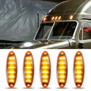 Para Freightliner Cascadia 2008-21 5X LED cabina superior marcador techo luz de funcionamiento ámbar - Imagen 1 de 12