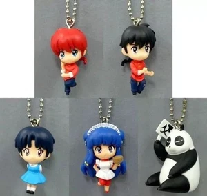 Ranma 1/2 Figur Schlüsselanhänger Lot 5 Set Shampoo Akane Maskottchen Rumic Japan Anime M656 - Bild 1 von 3