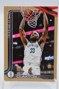 2025-26 Topps #10 Nic Claxton Gold #610/2025 Nets - Bild 1 von 2