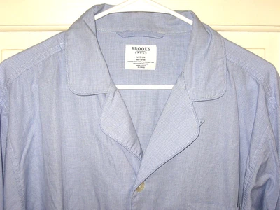 BROOKS BASICS PIJAMA HOMBRE TOP TALLA M AZUL CUADROS PEQUEÑOS MANGA LARGA 100% ALGODÓN USADO EN EXCELENTE ESTADO Foto 1 de 4