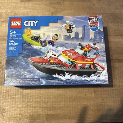 Lego City Boats Float Fire Rescue Boat 60373 Ages 5+ 144 Pieces - Image 1 of 4