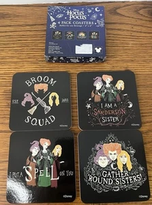 Disney Hocus Pocus Paquete de 4 Posavasos 4X4 Caja Abierta - Imagen 1 de 3