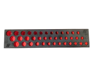 Snap On RED Foam Tray 39 Piece 1/4” Drive Shallow Semi & Deep Socket Set FMS002B - Picture 1 of 9