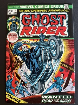GHOST RIDER #1 (1973) NM+ First Cameo of Damian Hellstrom Son of Satan - Image 1 of 3