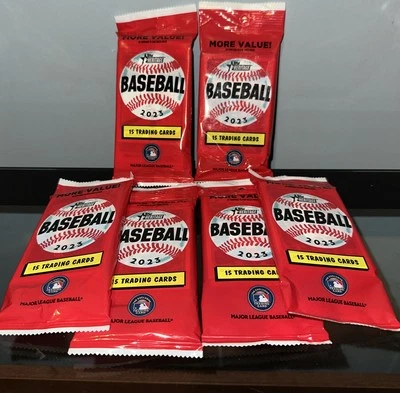 6x TOPPS HERITAGE 2023 Baseball Card Cello Packs (15 Cards Per Pack) - Image 1 of 2