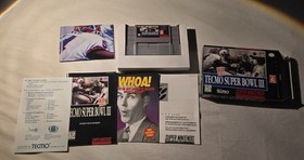 TECMO SUPER BOWL III [ 1995 SNES - CIB - MINT]