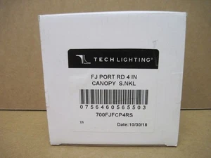 Tech Lighting 700FJFCP4RS Round 4in Satin Nickel FJ Port Canopy - Picture 1 of 4