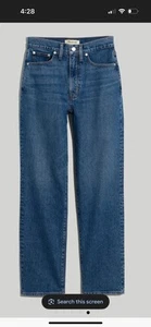 Madewell The Petite Perfect Vintage Straight Jean in Mayfield Wash Size 25p - Picture 1 of 3