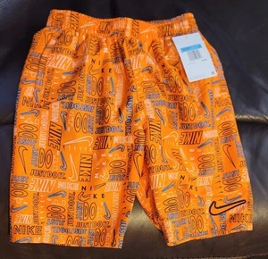 NEW Nike Swimsuit Boys Size Medium Swim Trunk NWT Orange - Picture 1 of 6