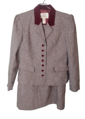 Junior Exchange шерстяная смесь бархат юбка костюм размер 9 гончая карьера Япония - Изображение 1 из 4