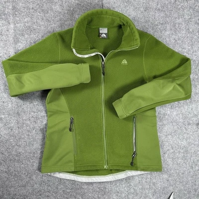Chaqueta polar Nike ACG Fit Therma para mujer talla M bolsillos con cremallera completa verde Foto 1 de 4