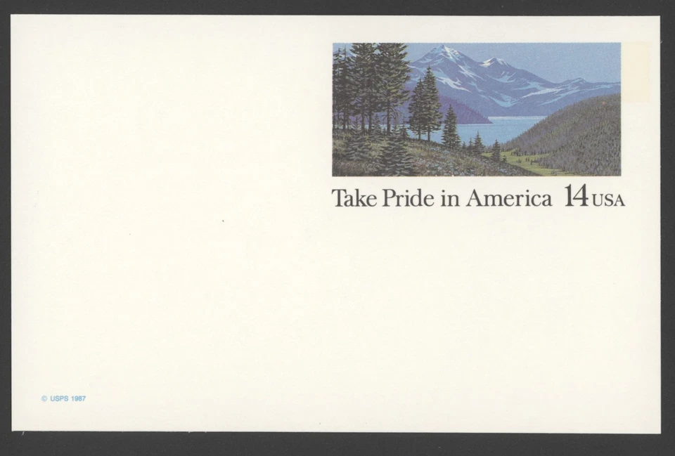 1987 US Scott #UX118, 14c Take Pride In America, Postal Card, Mint - Image 1 of 1