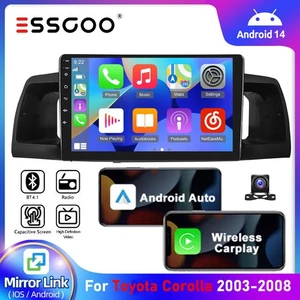 Para Toyota Corolla 2003-08 Coche Estéreo Android 14 GPS Radio Carplay Navegación + Cámara - Imagen 1 de 15