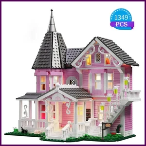 Juego de bloques de construcción Coralines 1349 piezas modelo palacio rosa apartamento ideas película - Imagen 1 de 24