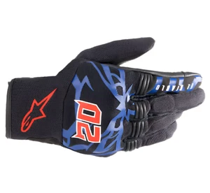 Guantes Alpinestars Fabio Quartararo FQ20 Cobre Motocicleta Moto Negro Azul - Imagen 1 de 7