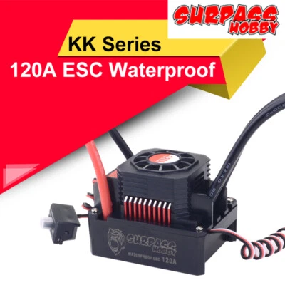SURPASSHOBBY KK 120A ESC Waterproof Control for RC Car 1/8 Brushless Motor - Image 1 of 4