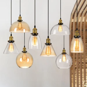 Kitchen Glass Pendant Light Bar Ceiling Light Room Lamp Home Chandelier Lighting - Picture 1 of 55