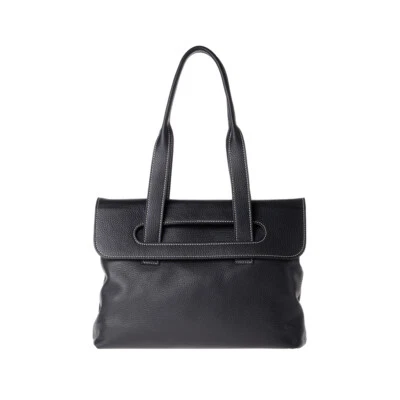 Women's leather tote bag medium size double handles DUDU - Image 1 of 4