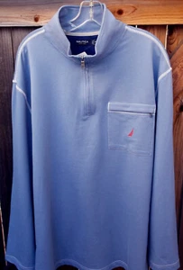 NWT 💎💥 NAUTICA 💥💎 Long Sleeve Sweatshirt,  Quarter Zip Closure, Pocket  XXL - Picture 1 of 4