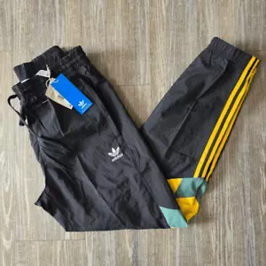 Adidas Originals Jamaica Track Pantaloni Giacca a vento M Nero Oro Reggae Boyz IN5570 - Foto 1 di 16