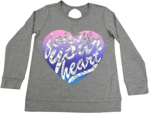 Ideology Girls Graphic "Follow your Heart" T-Shirt Sweatshirt grey Small 7/8 - Picture 1 of 3
