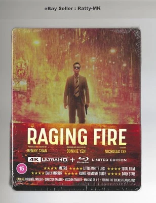 RAGING FIRE - UK EXCLUSIVE 4K UHD + BLU RAY STEELBOOK - NEW & SEALED - Image 1 of 4