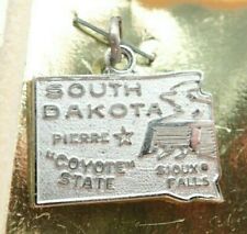 Vintage Griffith Sterling South Dakota Coyote State Pendant Bracelet Charm