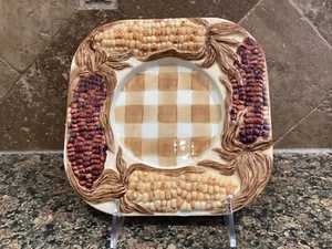 Vintage RARE Yankee Candle Harvest Indian Corn Tray Plate Autumn Fall Decor 7.5” - Picture 1 of 3